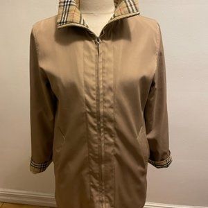 COPY - Burberry tan zip up rain jacket